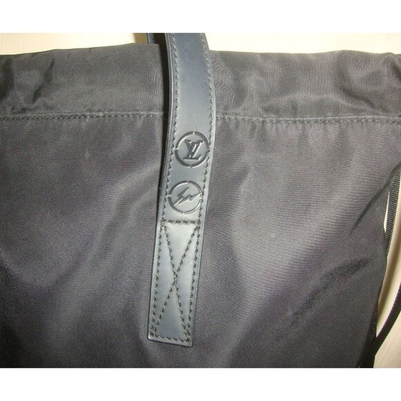 Louis Vuitton × Fragment Design Monogram Macassar Cabas Black Leather Tote - Picture 3 of 11